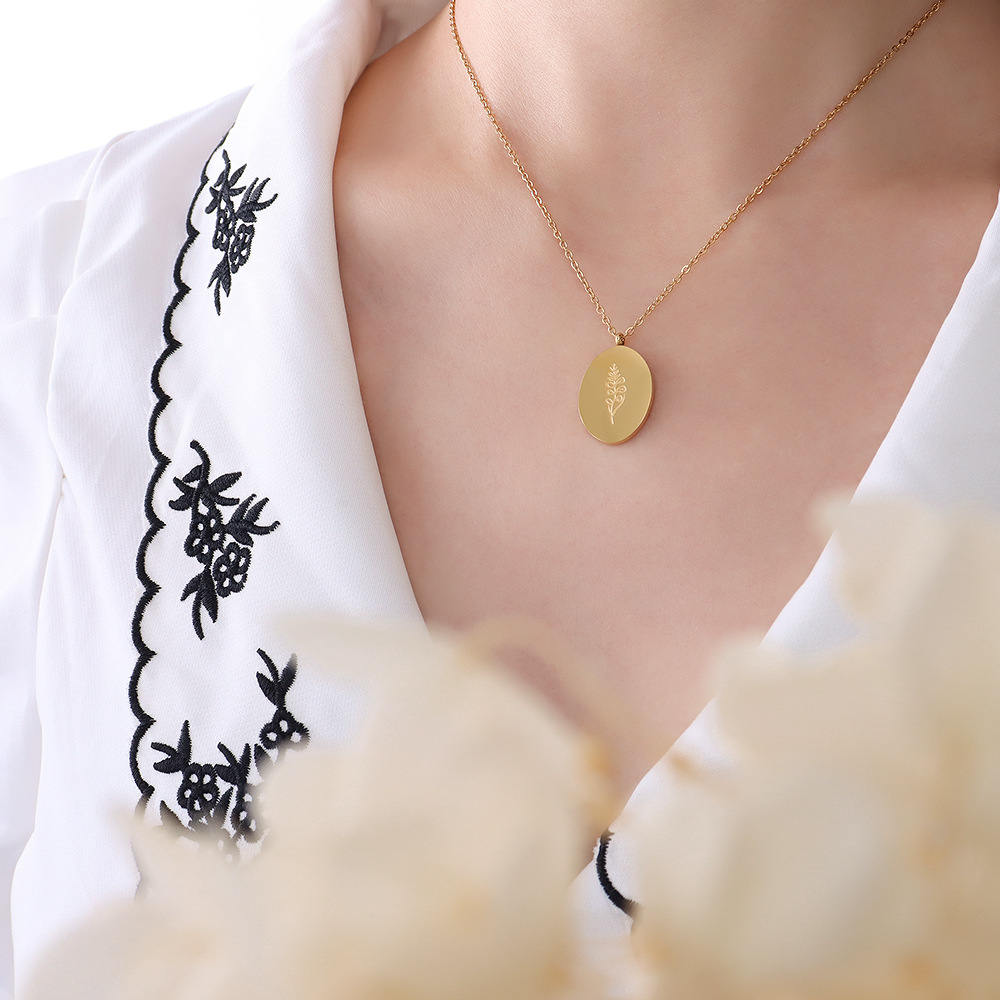 Ins جديد الفولاذ المقاوم للصدأ - مراجعة Birth Flower Necklace وسعره