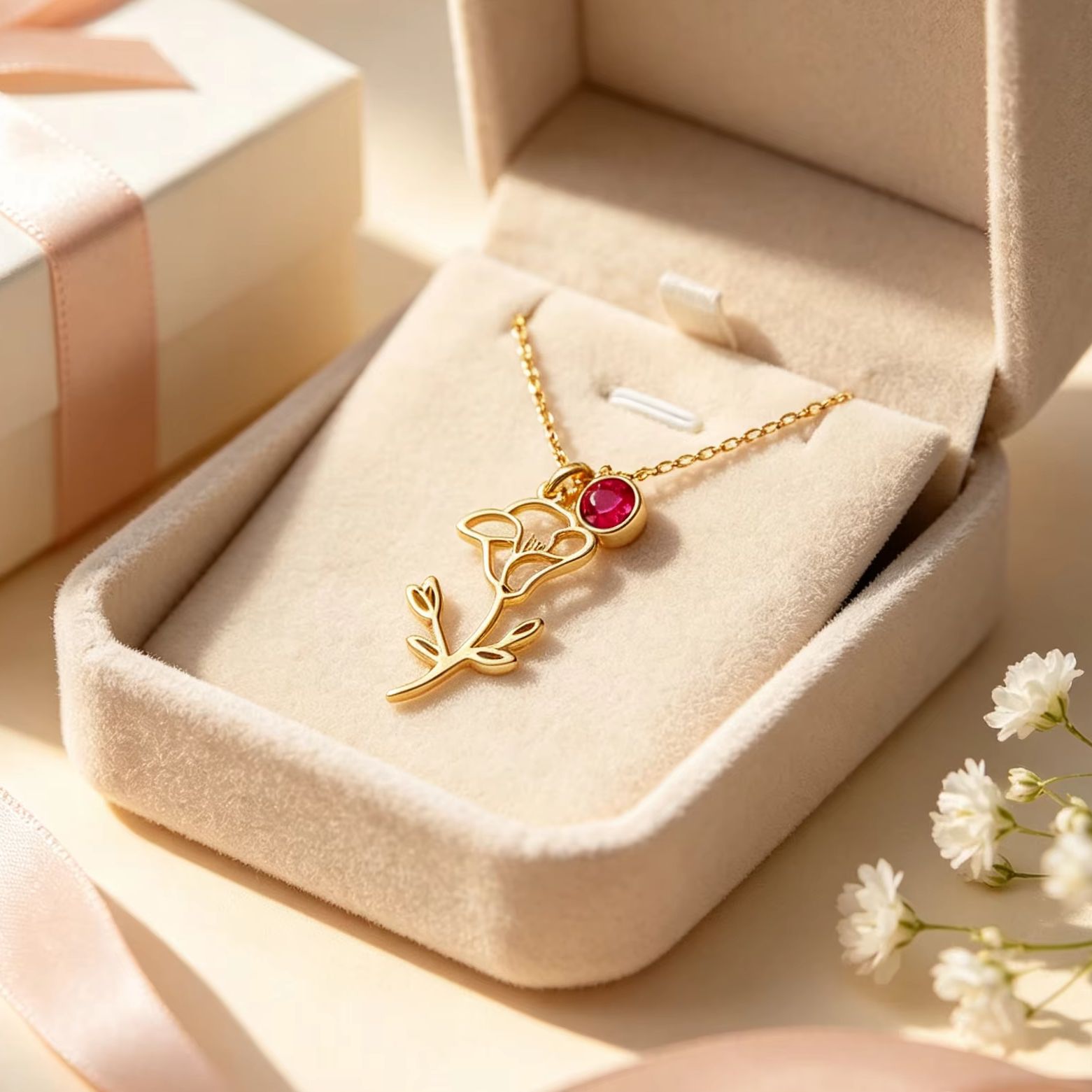 قلادة مخصصة من الفولاذ المقاوم - مراجعة Birth Flower Necklace وسعره